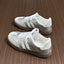 Side Striped Lace Up Round Toe Sneakers