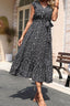 Floral Tie-Waist Ruffle Hem Dress