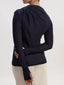 Ruched Striped Long Sleeve Top