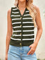 Striped Button-Front Sweater Vest