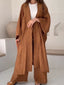 Full Size Textured Knit Cardigan and Pants Set Plus Size