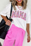 Full Size Floral Mama Graphic Casual Short Sleeve T-Shirt Plus Size