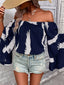 Off Shoulder Bell Sleeve Blouse