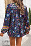 Floral Print Tie Neck Blouse