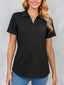 Johnny Collar Short Sleeve Top