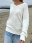 Cable Knit V-Neck Pullover Sweater