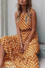 Sleeveless Polka Dot Casual Dress