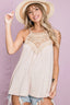 BiBi Sleeveless Knit Top with Lace Details