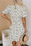 Floral Puff Short Sleeve Empire Waist Mini Dress