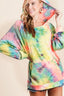 BiBi Tie Dye Terry Hoodie with Kangaroo Pocket