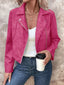 Zip Up Suede Cropped Moto Jacket