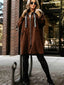 Full Size Casual Hooded Zip-Up Longline Outerwear Plus Size