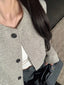 Button Up Tweed Cropped Jacket