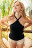 BiBi Baby Rib Knit Cross Neck Banded Top