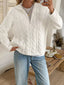 Zip Collar Cable-Knit Sweater