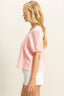 HYFVE Crochet Detail Puff Sleeve Peasant Top