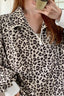 Leopard Print Quarter-Zip Sweatshirt