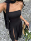 Slit Tube Maxi Dress with Scarf