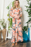 Celeste Paisley Print Short Sleeve Maxi Dress with Pockets