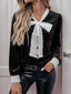 Lace Detail Long Sleeve Blouse