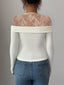 Lace Detail Long Sleeve Top