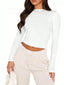 Backless Long Sleeve Slim Fit T-Shirt