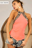 BiBi Triblend Leopard Halter Neck Tied Detailed Top