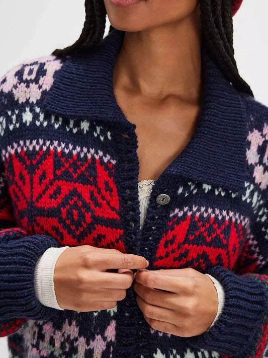 Vintage Button Up Knit Cardigan