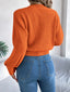 Cable Knit Diamond Pattern Long Sleeve Sweater