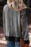 Oversized Striped Round Neck Sweatshirt