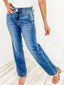 Washed Straight Leg Jeans