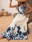 Printed Square Neck Maxi Dress