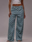 Polka Dot Wide Leg Jeans