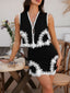 Devine Contrast Lace Vest and Skirt Set