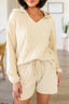 Drawstring Quilted Hooded Top and Shorts Set