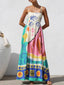 Printed Square Neck Maxi Cami Dress