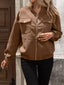 Zip Up Dropped Shoulder Jacket