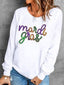 MARDI GRAS Sequin Long Sleeve Sweatshirt