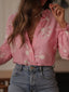 Flower Button Up Long Sleeve Shirt