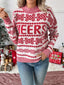 CHEERS Christmas Round Neck Long Sleeve Sweater