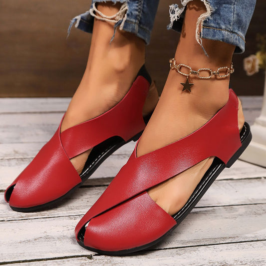 Round Toe Flats Sandals