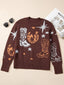 Cowgirl Round Neck Casual Sweater