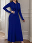 Drawstring Long Sleeve Hooded Maxi Dress
