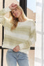 ADORA Horizontal Stripes Knit Textured Sweater