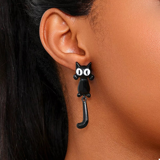 Alloy Cat Earrings