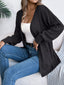 Openwork Open Front Long Sleeve Cardigan