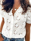 Eyelet Frill Short Sleeve Shirt