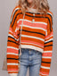 Stripe Drop Shoulder Cropped Sweater