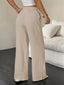 Wide Leg Pants with Drawstring