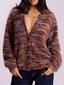 Chunky Knit V-Neck Button-Up Cardigan
